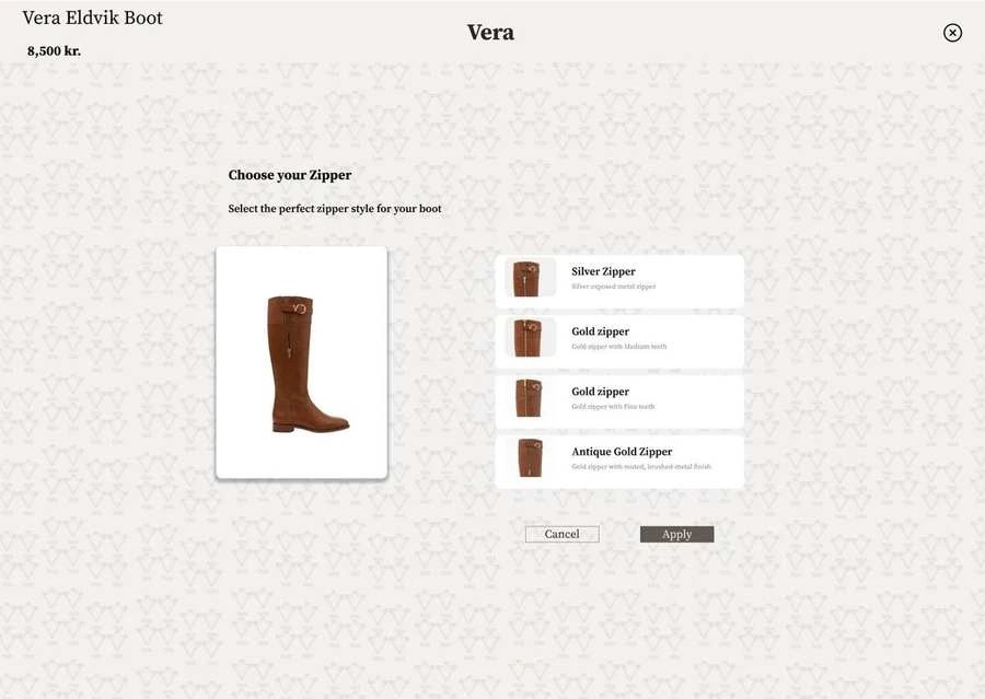Personalization comparison 2: before.