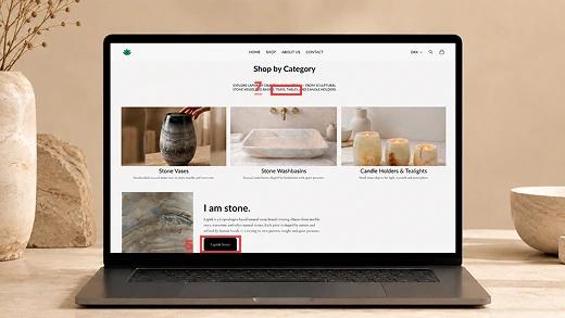 Heuristic findings 2 and 7 — button consistency and product organization